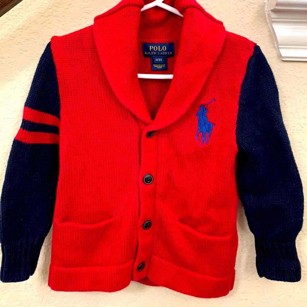 Shaw Collar Polo Sweater Size 3T